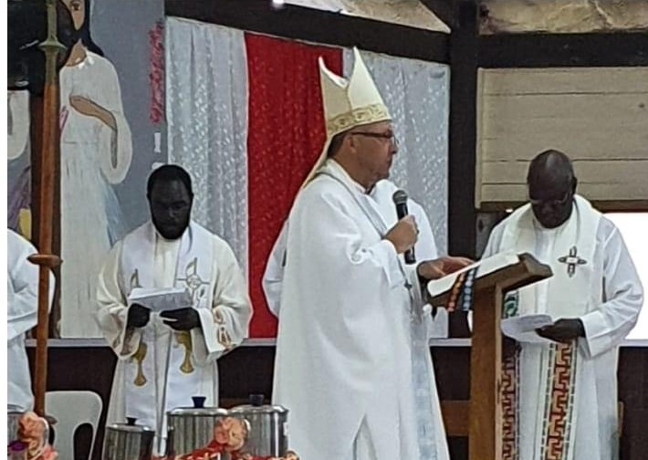 priests of Bougainville w Bishop
